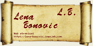 Lena Bonović vizit kartica